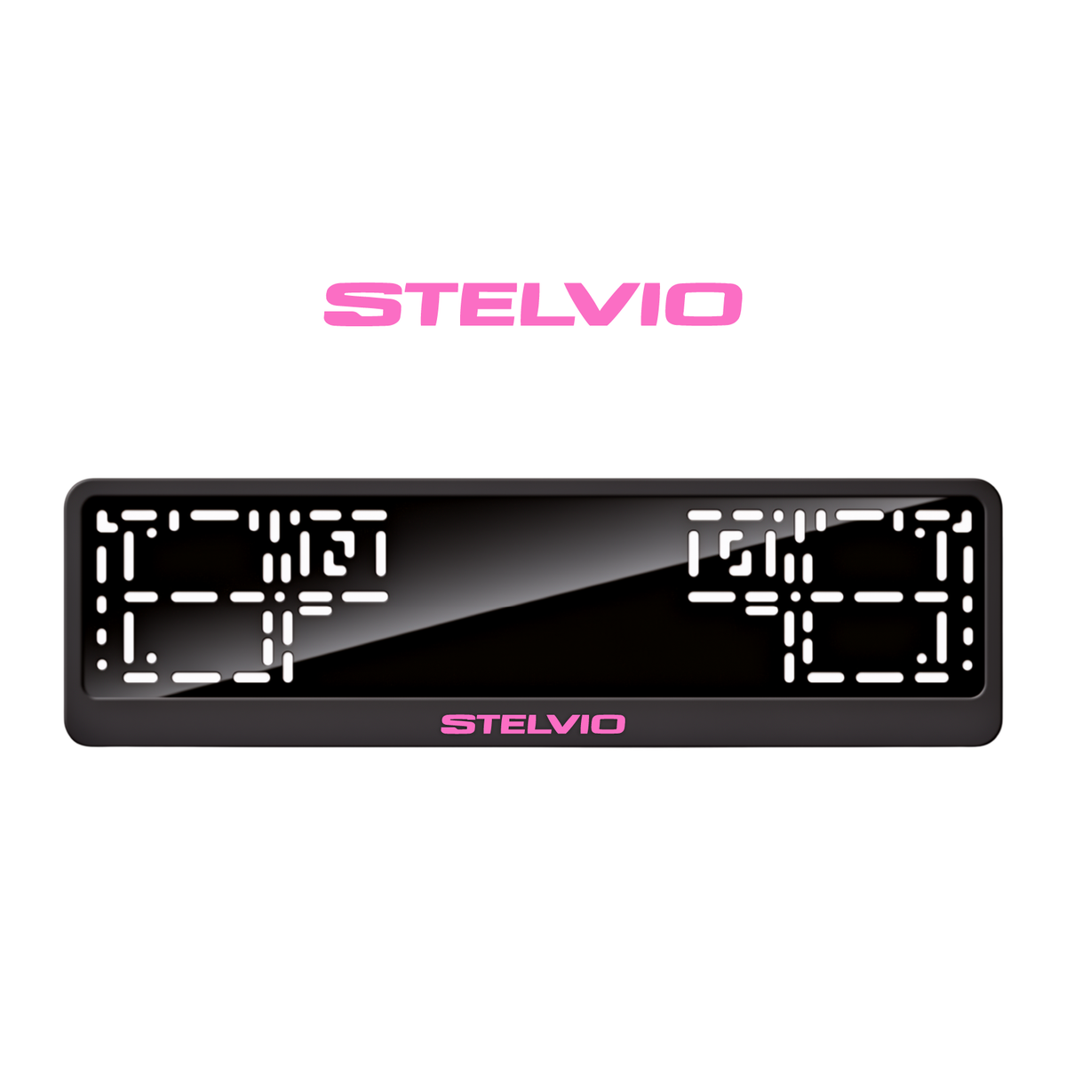 Cadres de plaque d'immatriculation Stelvio - Rose - CLASSIC