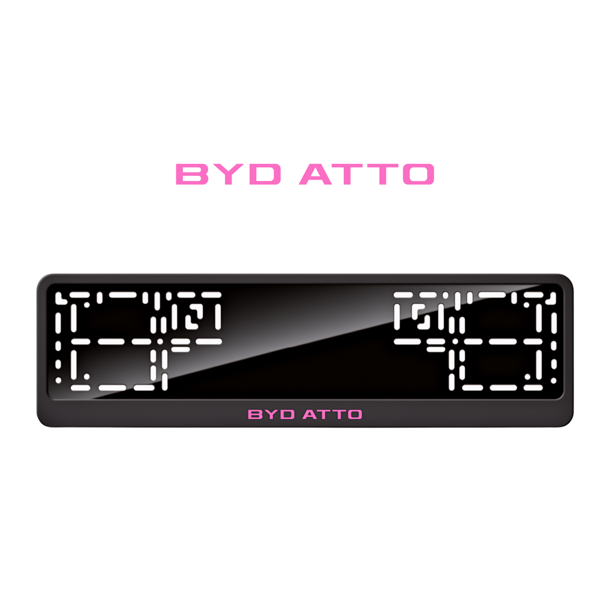 Cadres de plaque d'immatriculation BYD Atto - Rose - CLASSIC