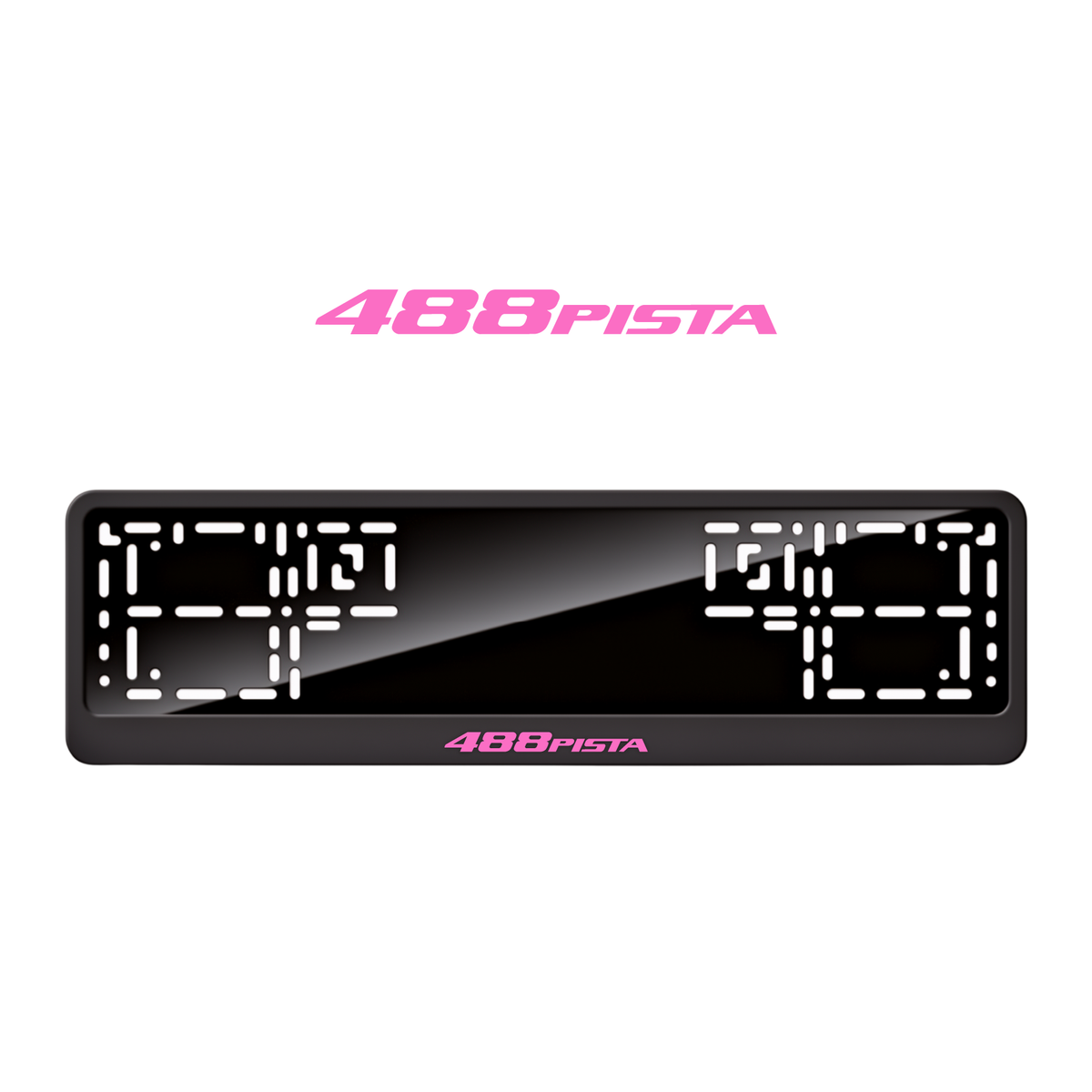 Cadres de plaque d'immatriculation 488 Pista - Rose - CLASSIC