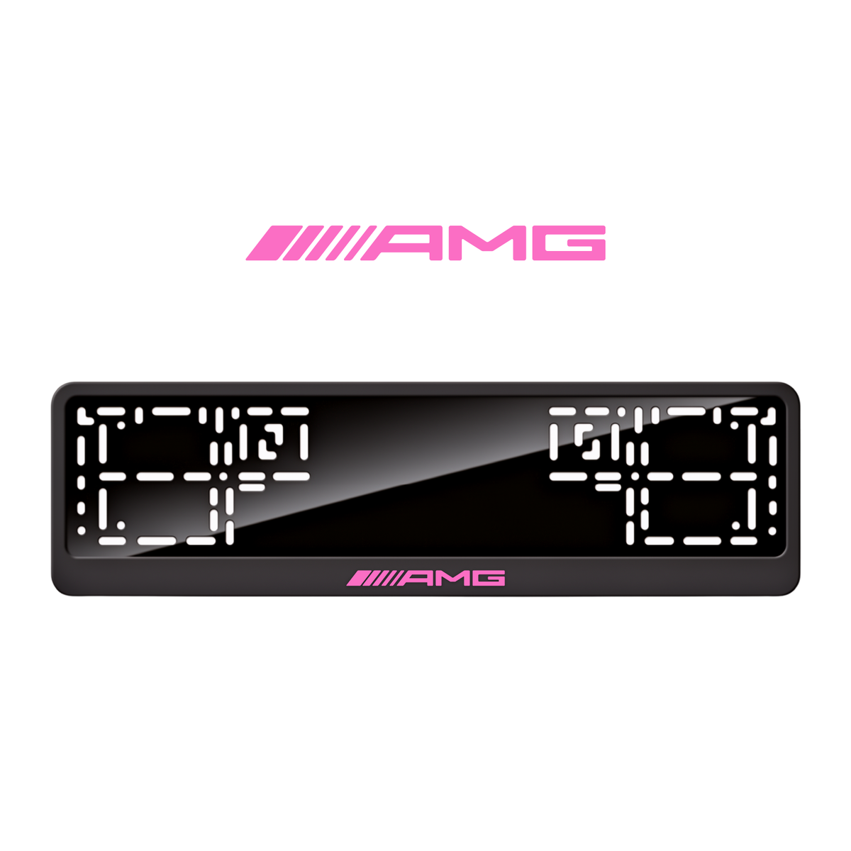 Cadres de plaque d'immatriculation AMG - Rose - CLASSIC