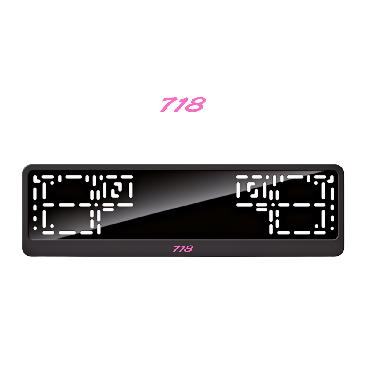 Cadres de plaque d'immatriculation 718 - Rose - CLASSIC