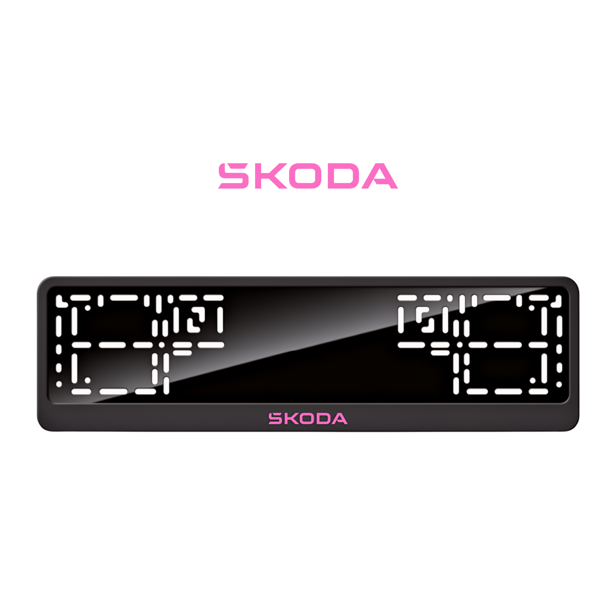 Cadres de plaque d'immatriculation Škoda - Rose - CLASSIC