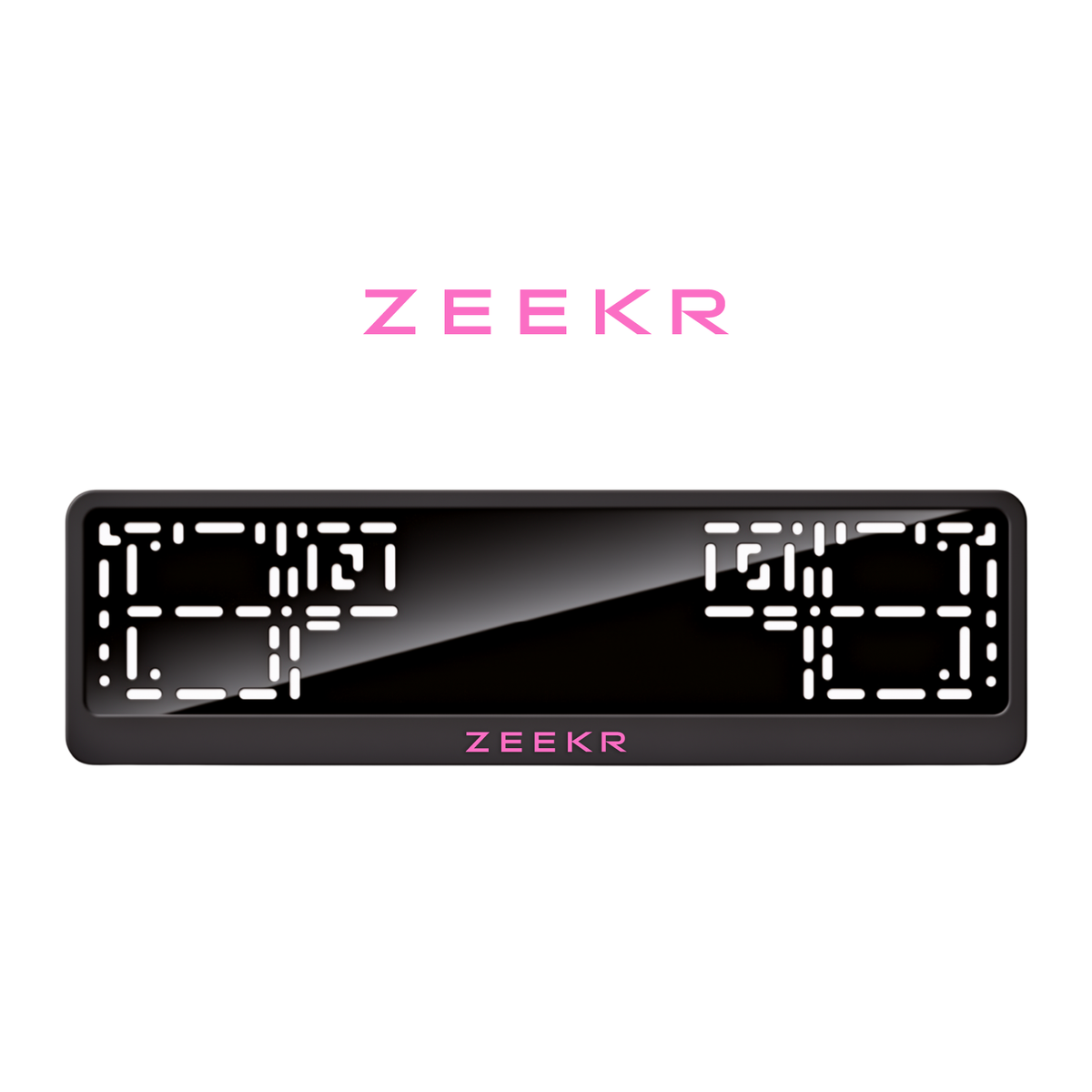 Cadres de plaque d'immatriculation Zeekr Logo - Rose - CLASSIC