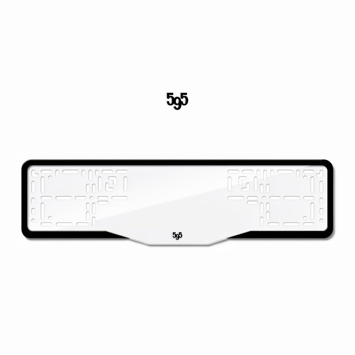 Cadres de plaque d'immatriculation 595 - Noir - GLASS