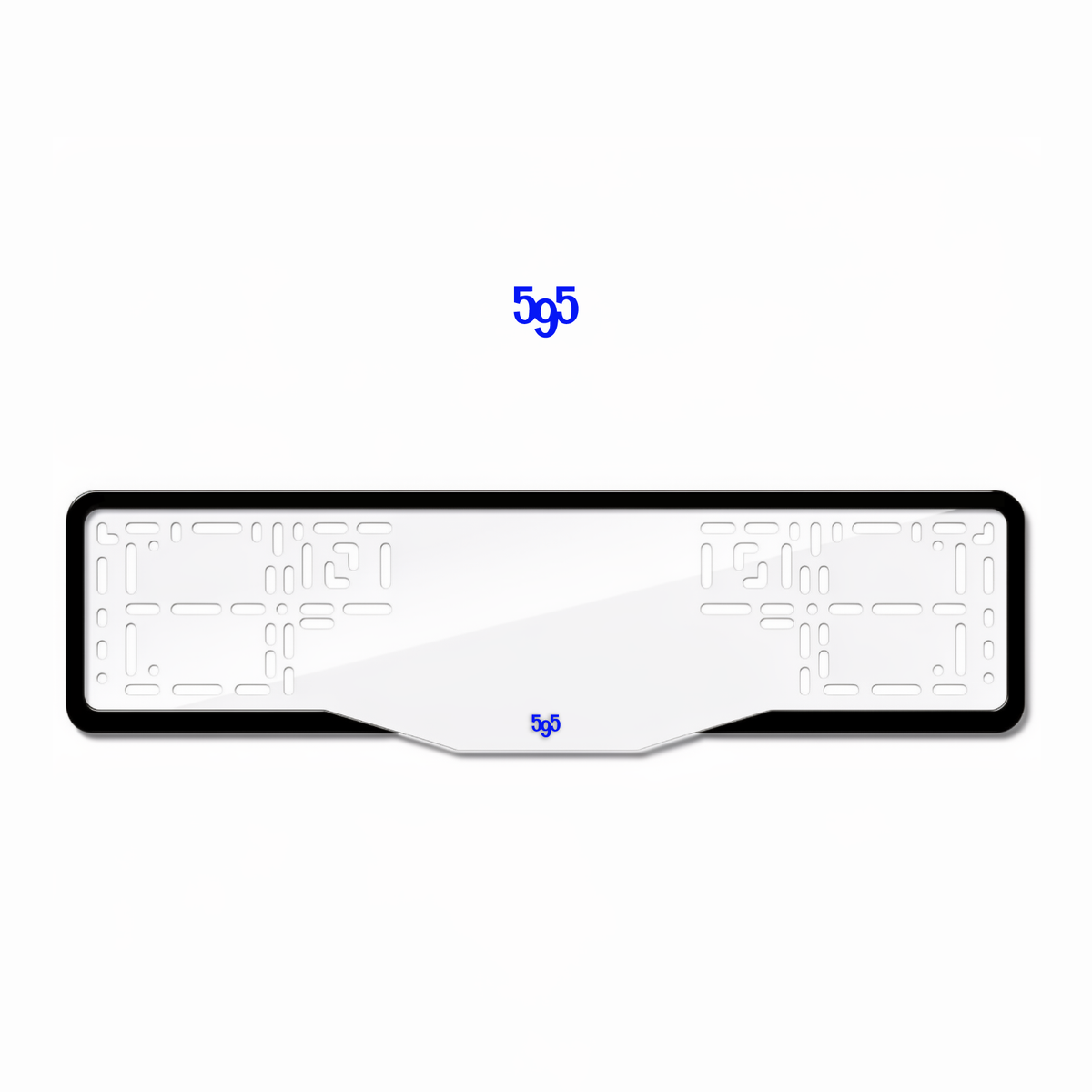 Cadres de plaque d'immatriculation 595 - Bleu - GLASS