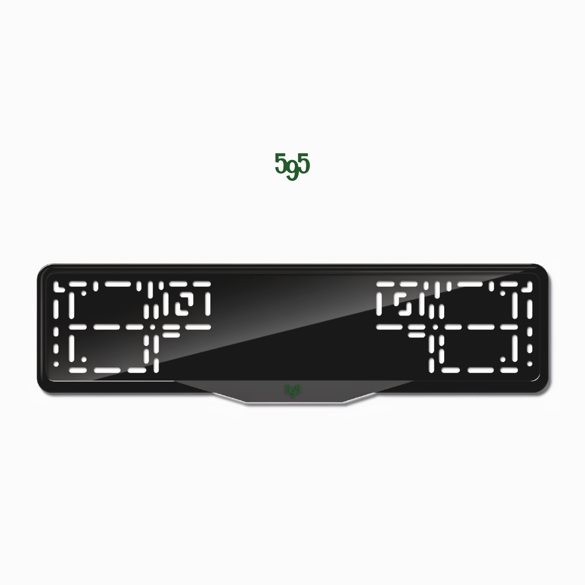 Cadres de plaque d'immatriculation 595 - Vert - SATIN