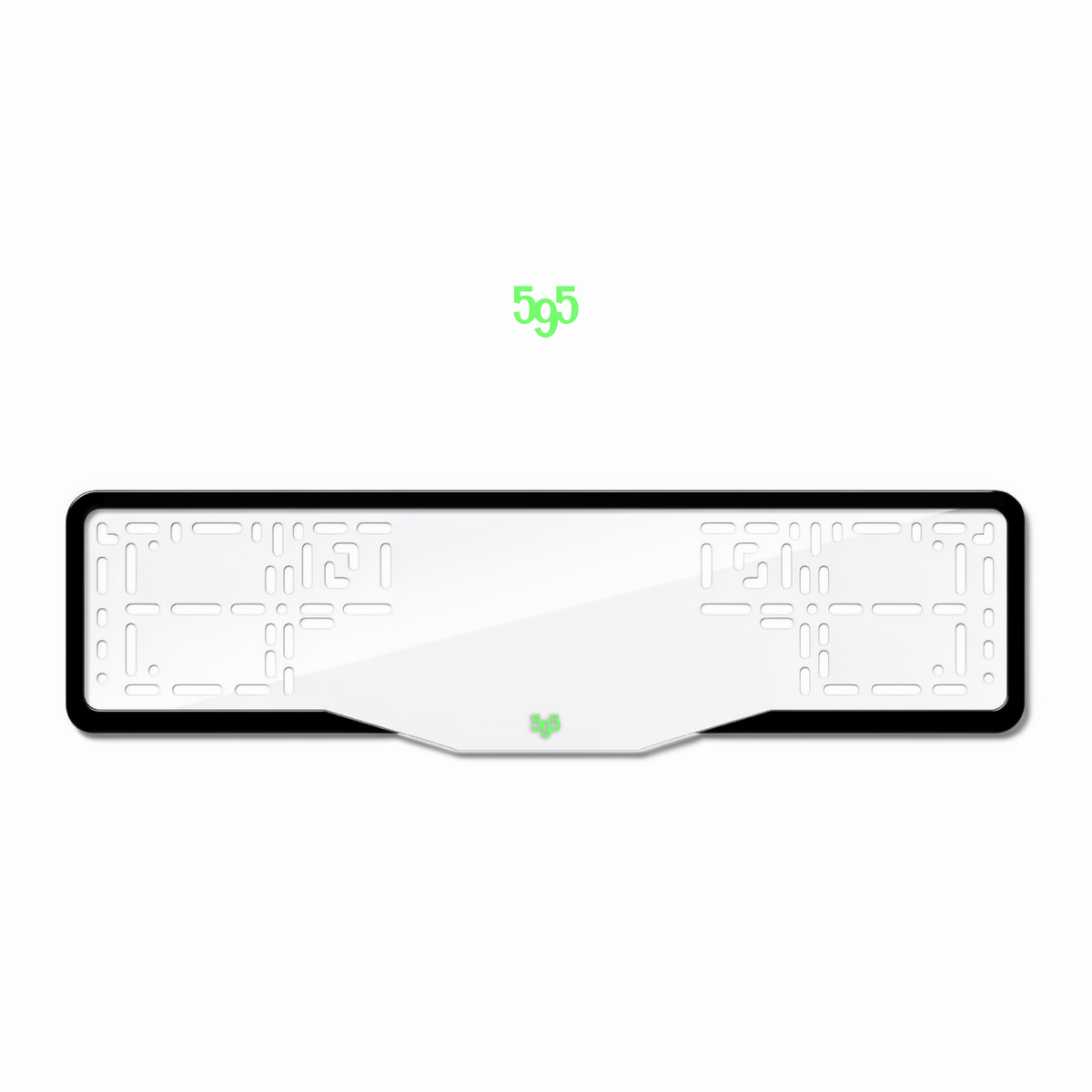 Cadres de plaque d'immatriculation 595 - Vert néon - GLASS