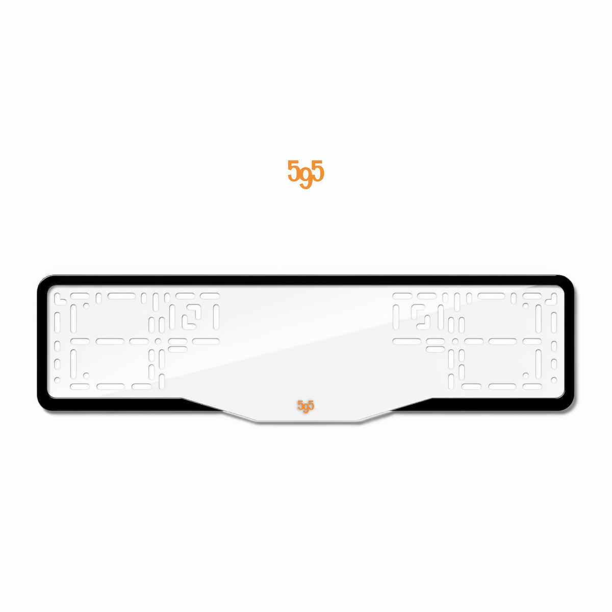 Cadres de plaque d'immatriculation 595 - Orange Hermès - GLASS