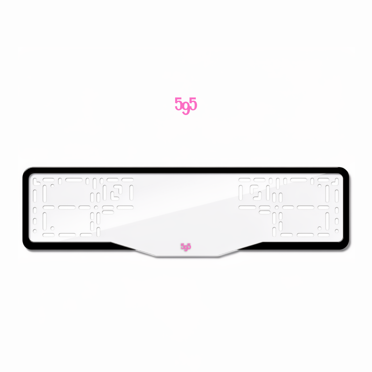 Cadres de plaque d'immatriculation 595 - Rose - GLASS