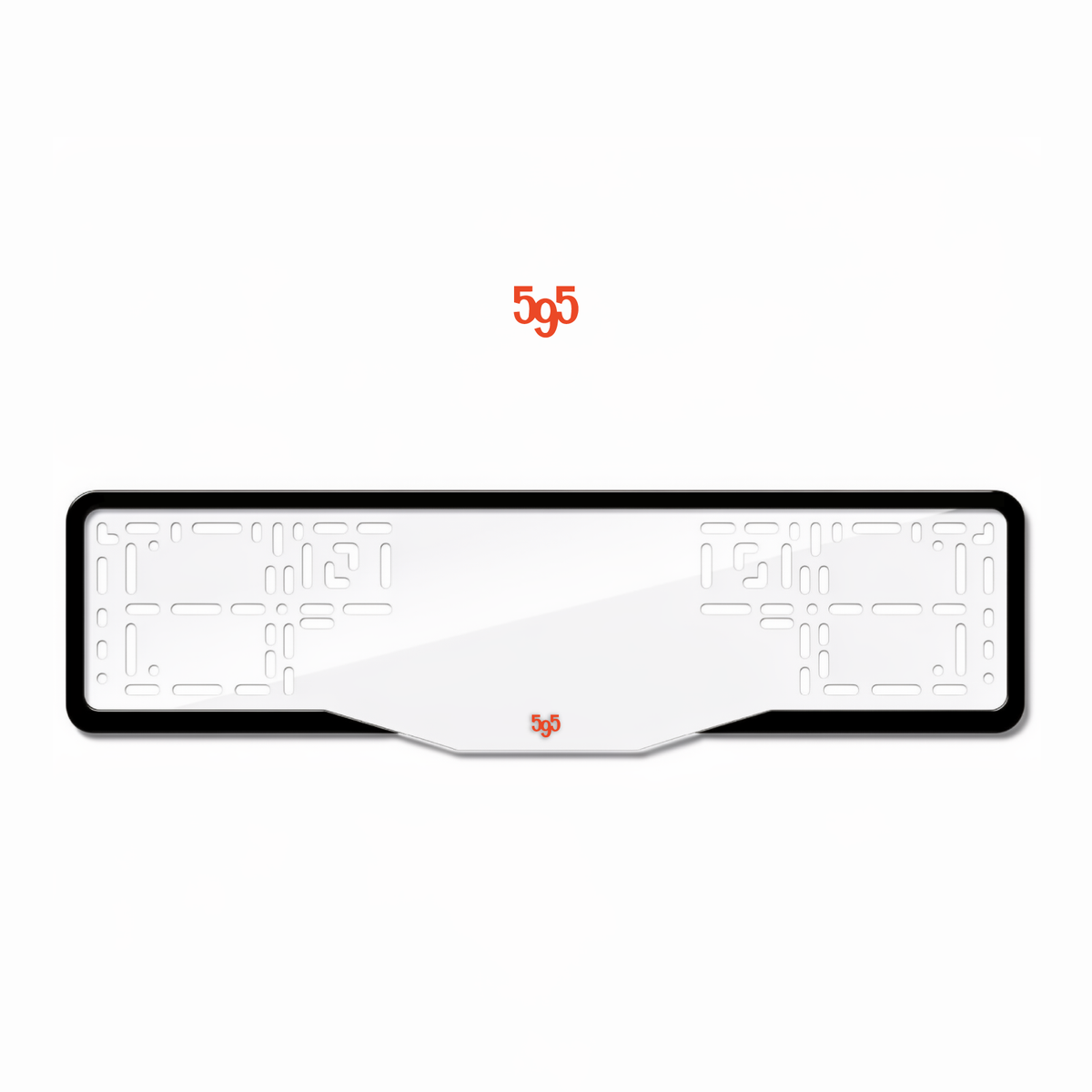 Cadres de plaque d'immatriculation 595 - Rouge - GLASS