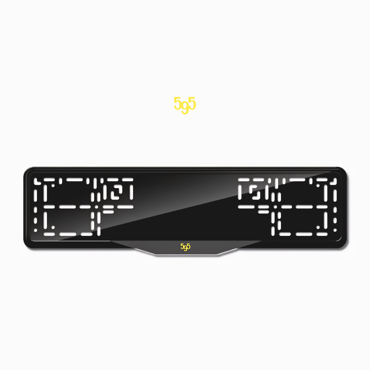 Cadres de plaque d'immatriculation 595 - Jaune - SATIN
