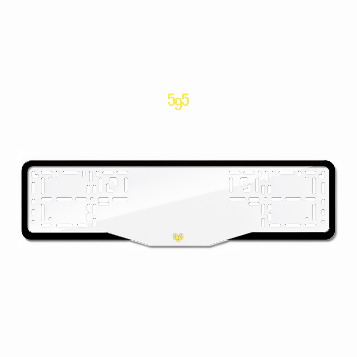 Cadres de plaque d'immatriculation 595 - Jaune - GLASS