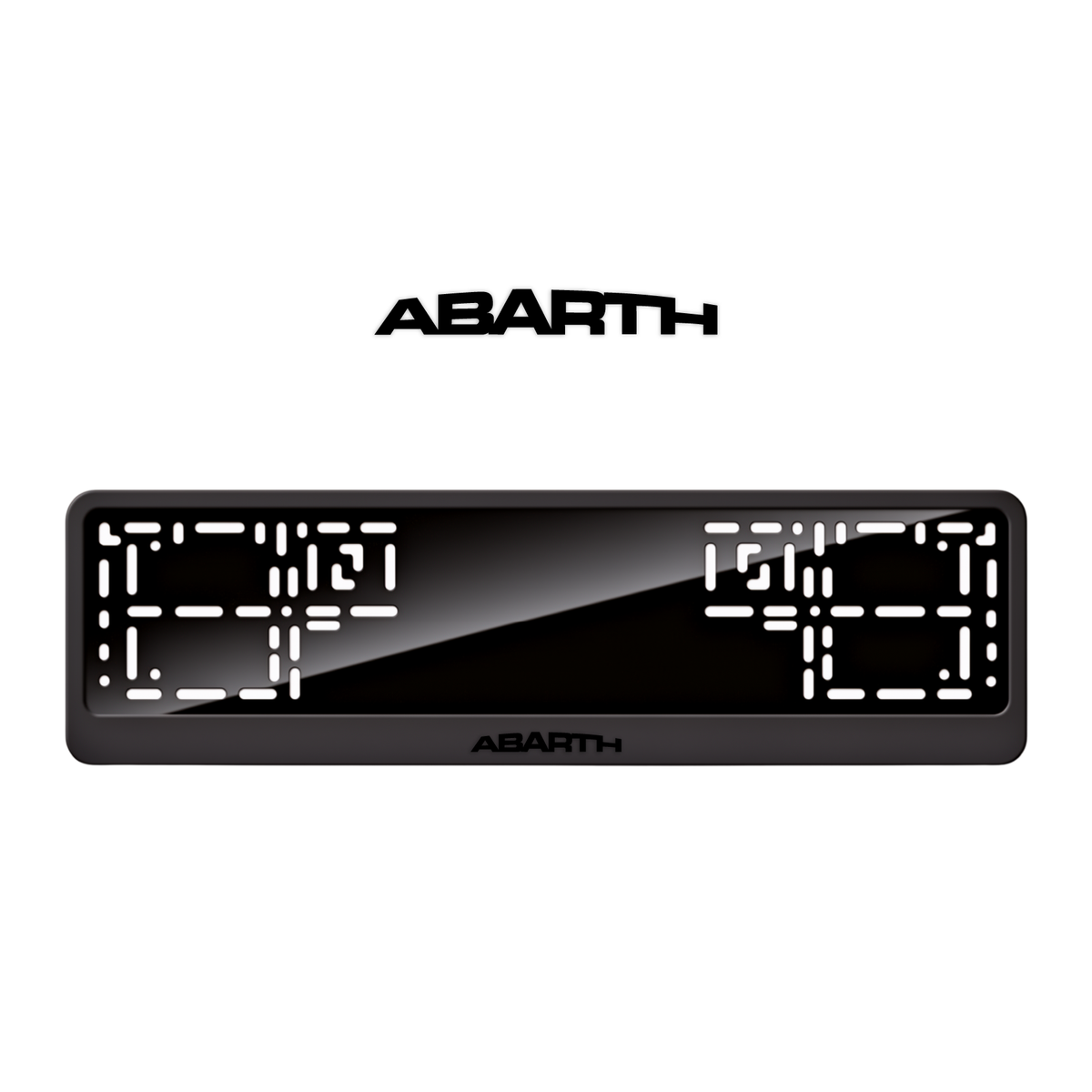 Cadres de plaque d'immatriculation Abarth - Noir - CLASSIC