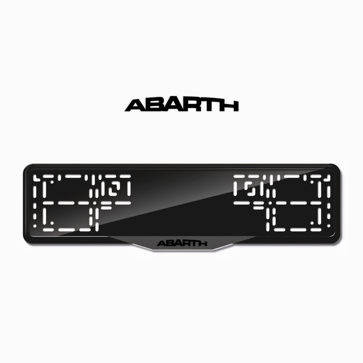 Cadres de plaque d'immatriculation Abarth - Noir - SATIN