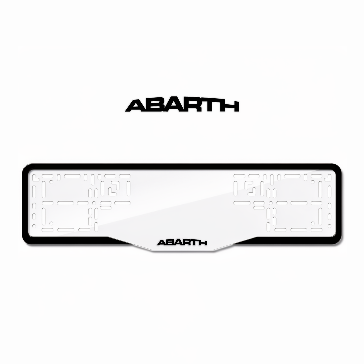 Cadres de plaque d'immatriculation Abarth - Noir - GLASS