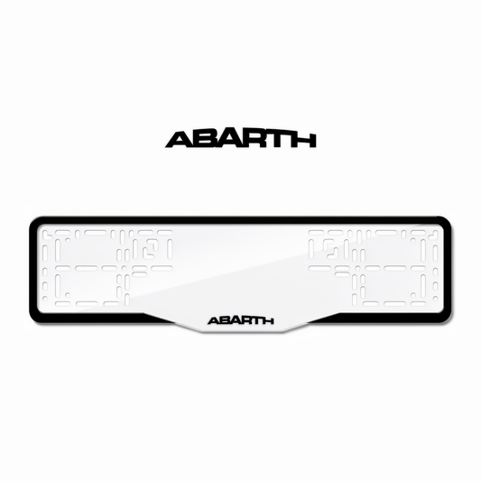 Cadres de plaque d'immatriculation Abarth - Noir - GLASS