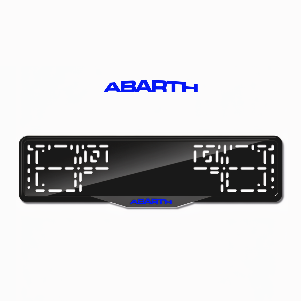 Cadres de plaque d'immatriculation Abarth - Bleu - SATIN