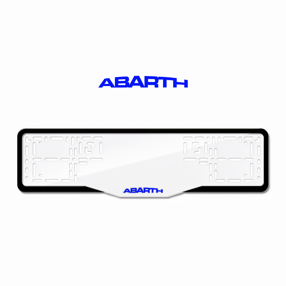 Cadres de plaque d'immatriculation Abarth - Bleu - GLASS