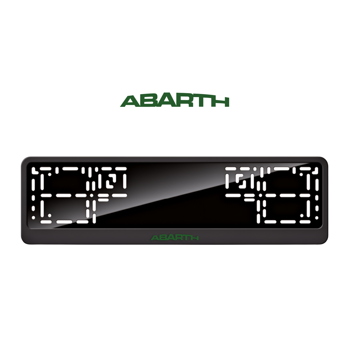Cadres de plaque d'immatriculation Abarth - Vert - CLASSIC
