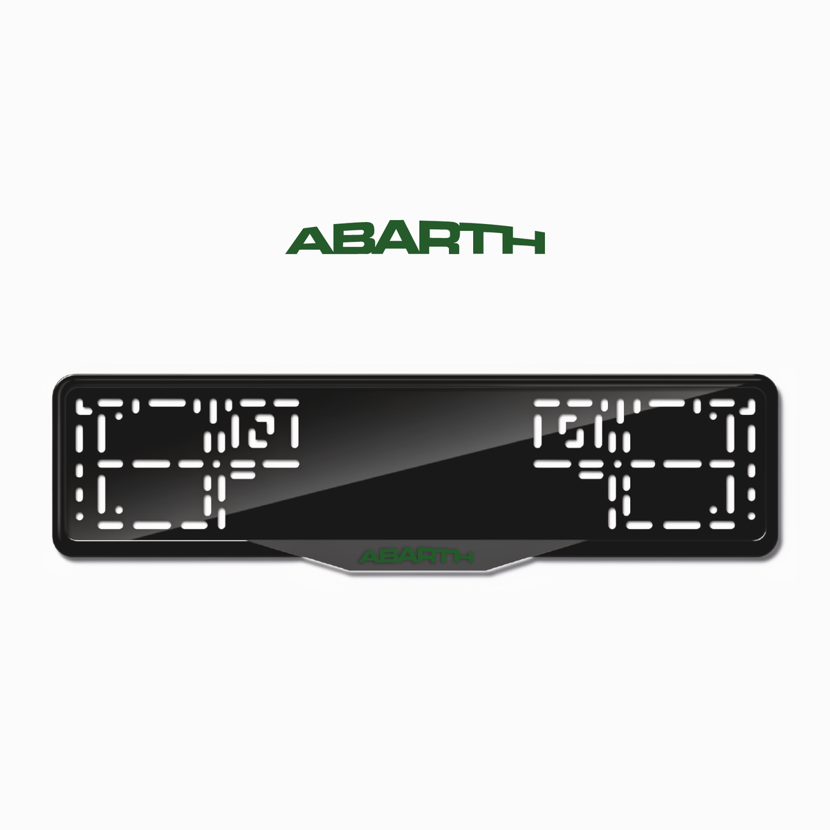 Cadres de plaque d'immatriculation Abarth - Vert - SATIN