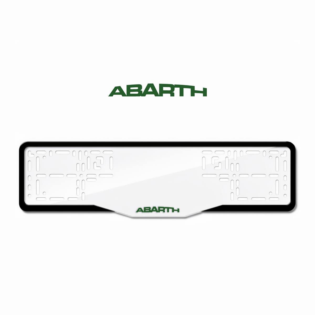 Cadres de plaque d'immatriculation Abarth - Vert - GLASS
