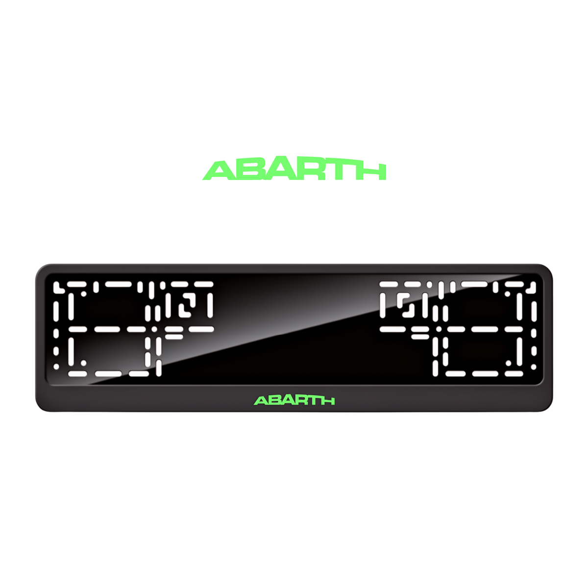 Cadres de plaque d'immatriculation Abarth - Vert néon - CLASSIC