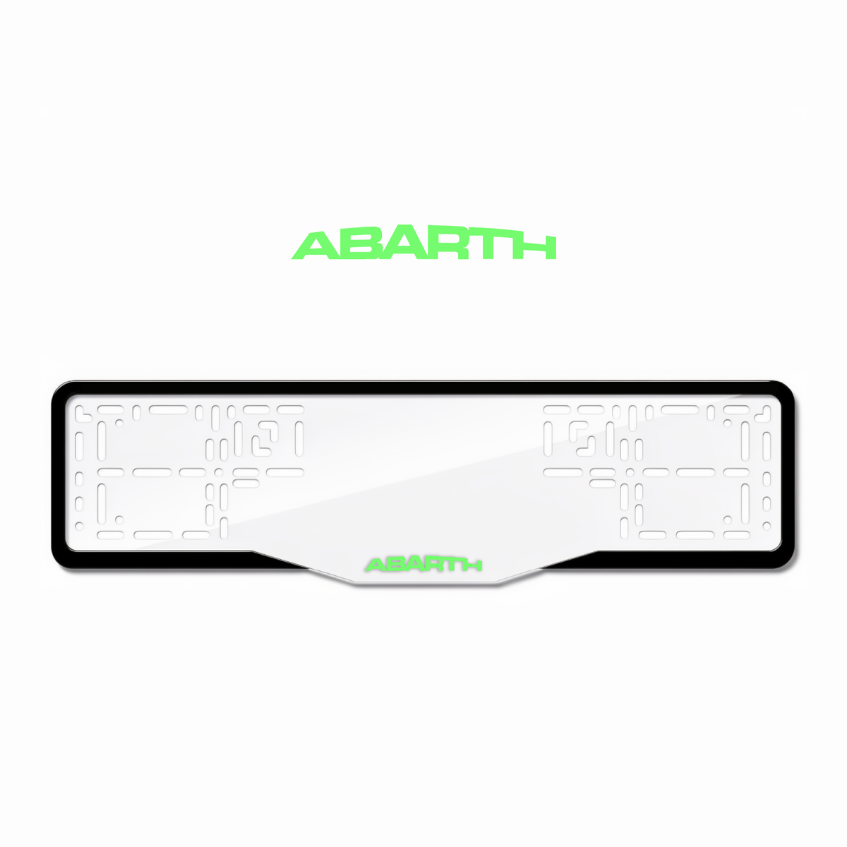 Cadres de plaque d'immatriculation Abarth - Vert néon - GLASS