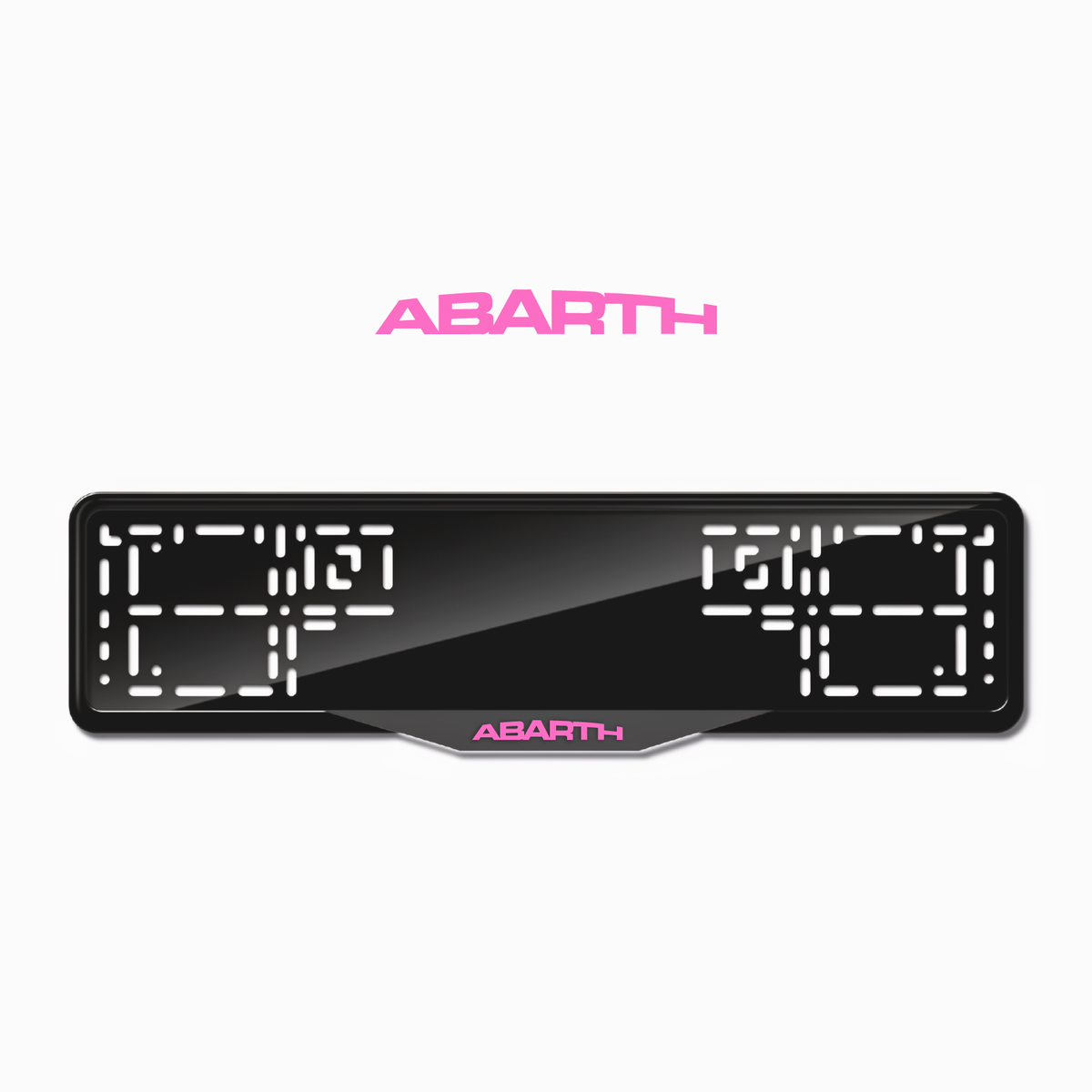 Cadres de plaque d'immatriculation Abarth - Rose - SATIN