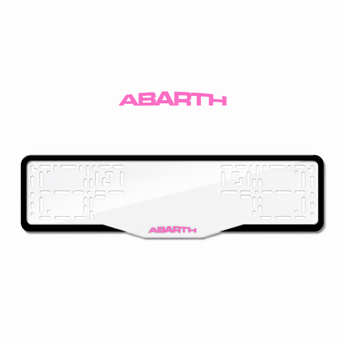 Cadres de plaque d'immatriculation Abarth - Rose - GLASS