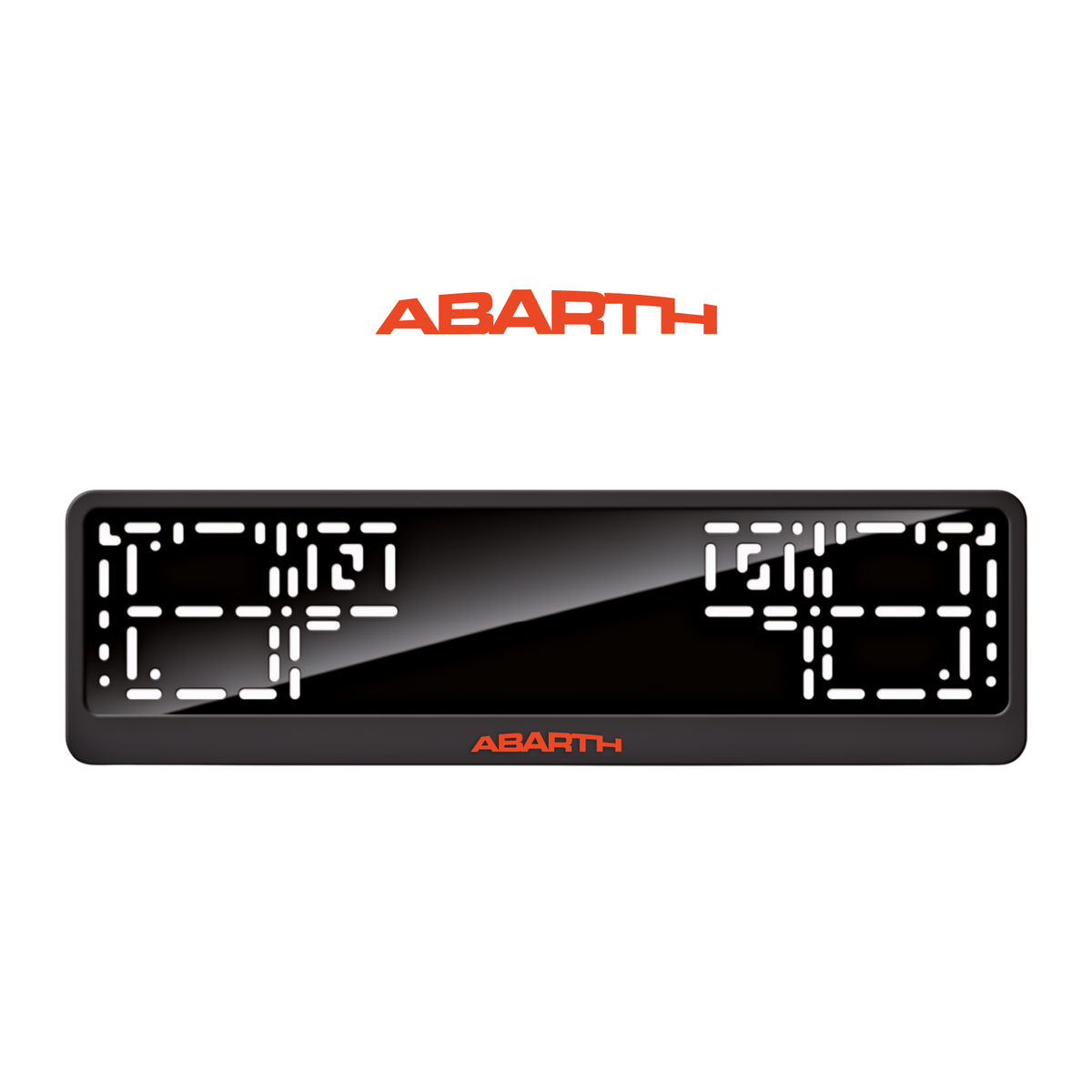 Cadres de plaque d'immatriculation Abarth - Rouge - CLASSIC