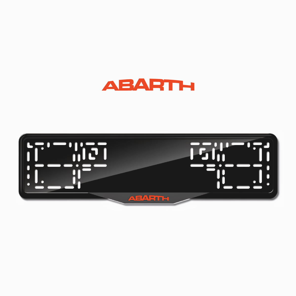 Cadres de plaque d'immatriculation Abarth - Rouge - SATIN