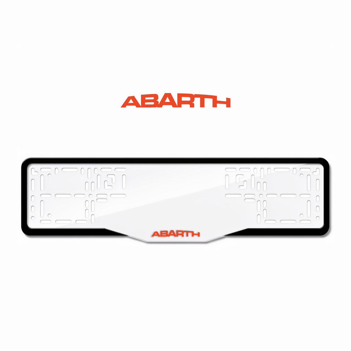Cadres de plaque d'immatriculation Abarth - Rouge - GLASS