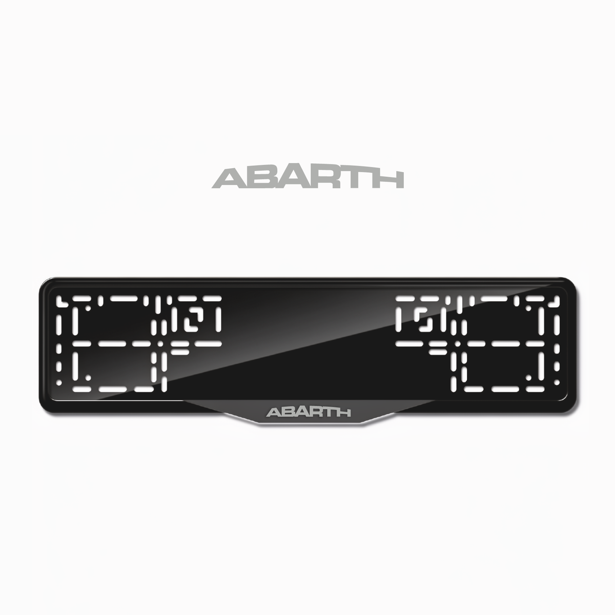 Cadres de plaque d'immatriculation Abarth - Gris - SATIN