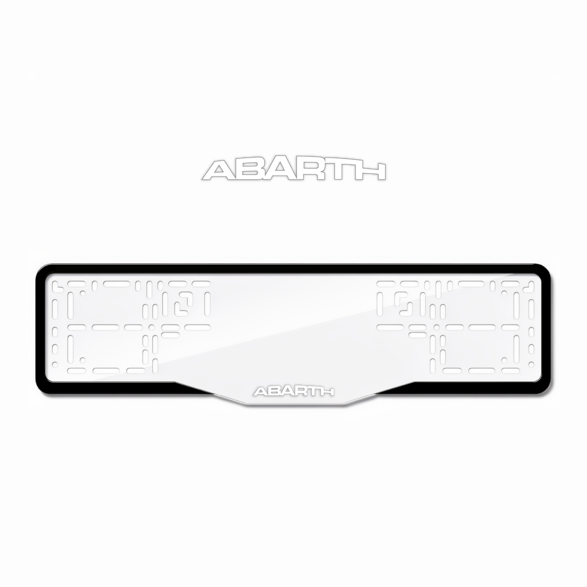 Cadres de plaque d'immatriculation Abarth - Blanc - GLASS