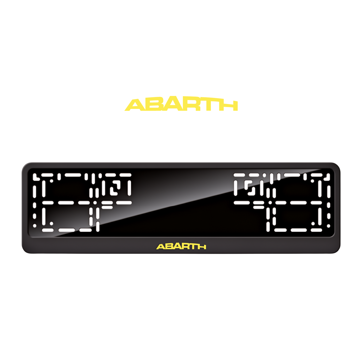 Cadres de plaque d'immatriculation Abarth - Jaune - CLASSIC