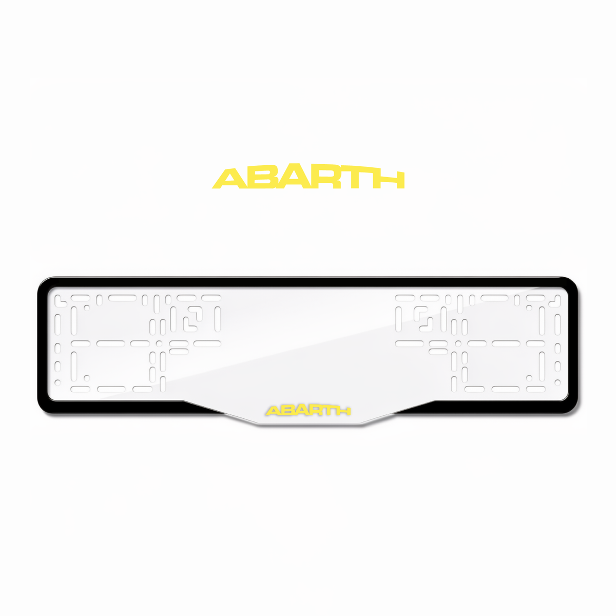 Cadres de plaque d'immatriculation Abarth - Jaune - GLASS