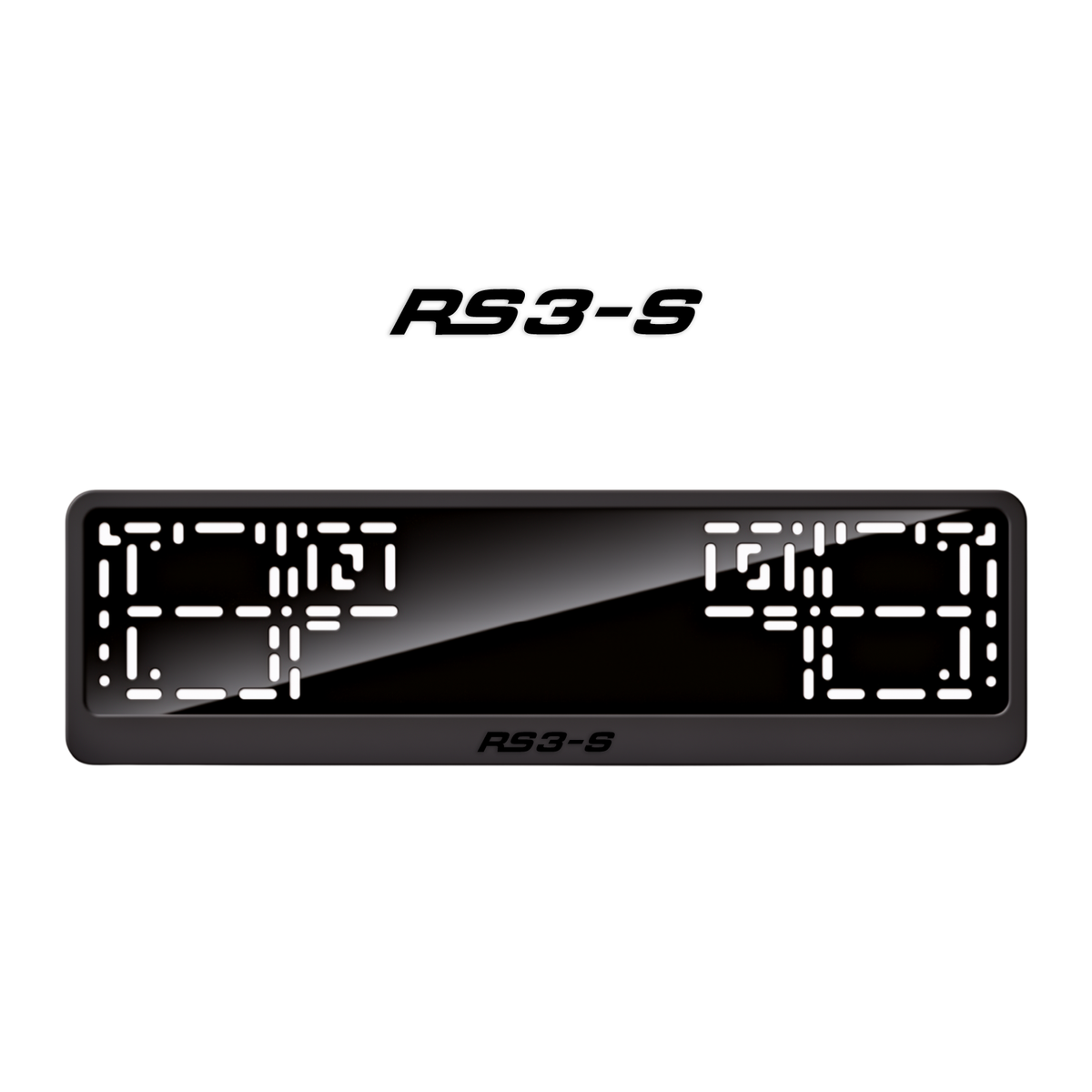Cadres de plaque d'immatriculation RS3-S - Noir - CLASSIC