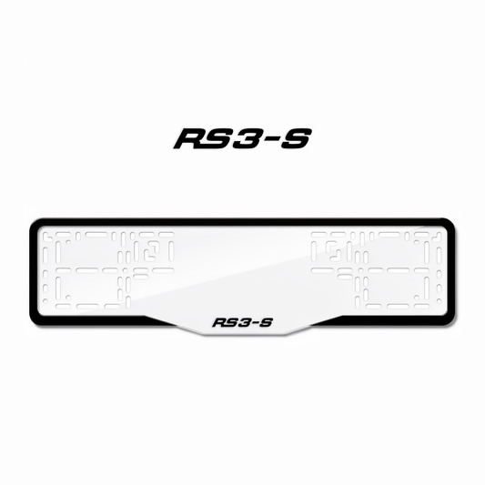 Cadres de plaque d'immatriculation RS3-S - Noir - GLASS
