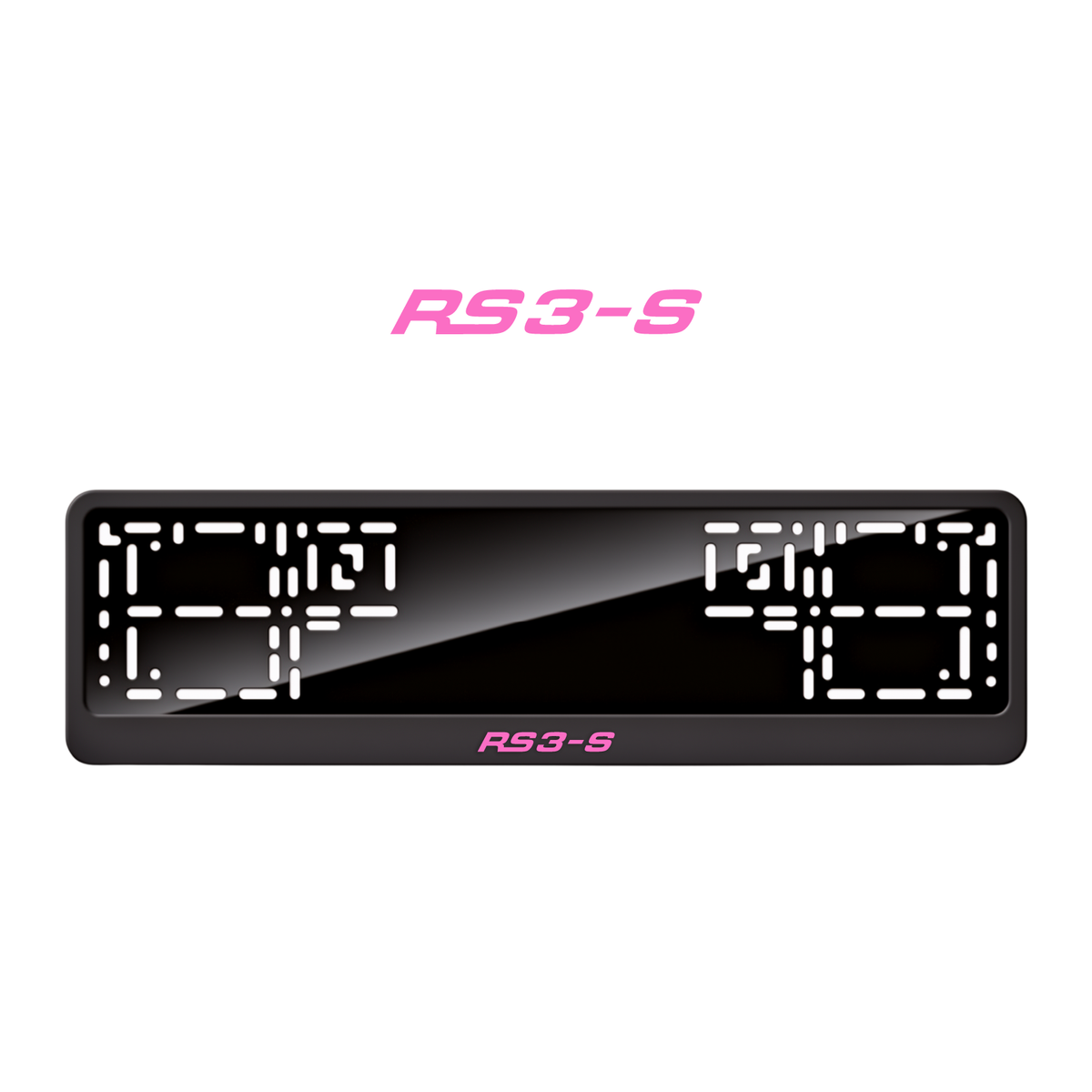 Cadres de plaque d'immatriculation RS3-S - Rose - CLASSIC
