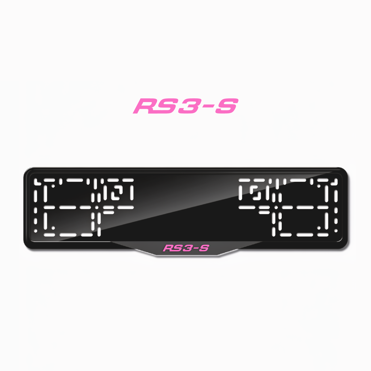 Cadres de plaque d'immatriculation RS3-S - Rose - SATIN