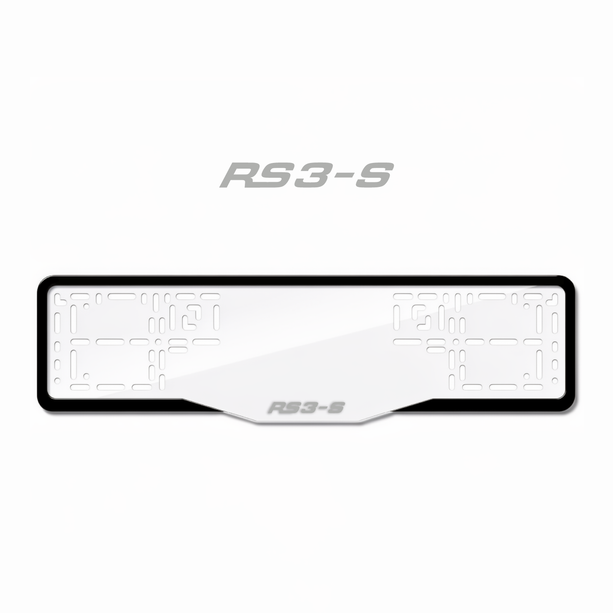 Cadres de plaque d'immatriculation RS3-S - Gris - GLASS
