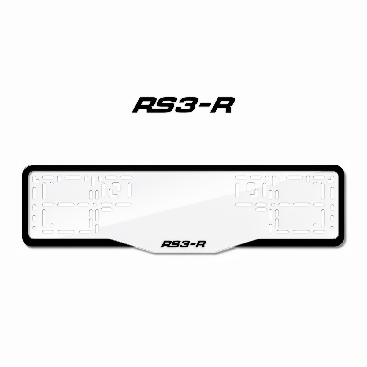 Cadres de plaque d'immatriculation RS3-R - Noir - GLASS