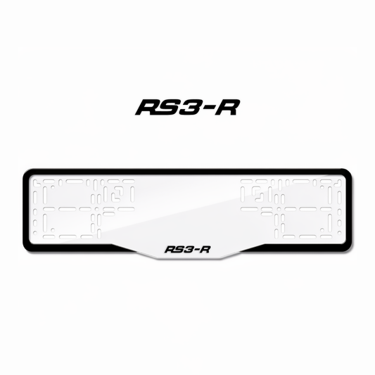Cadres de plaque d'immatriculation RS3-R - Noir - GLASS
