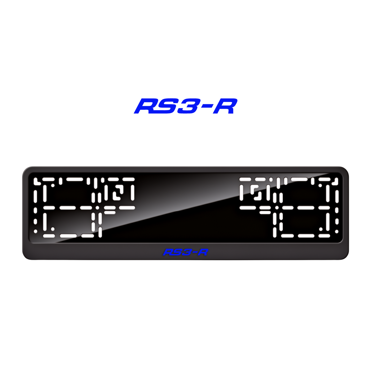 Cadres de plaque d'immatriculation RS3-R - Bleu - CLASSIC