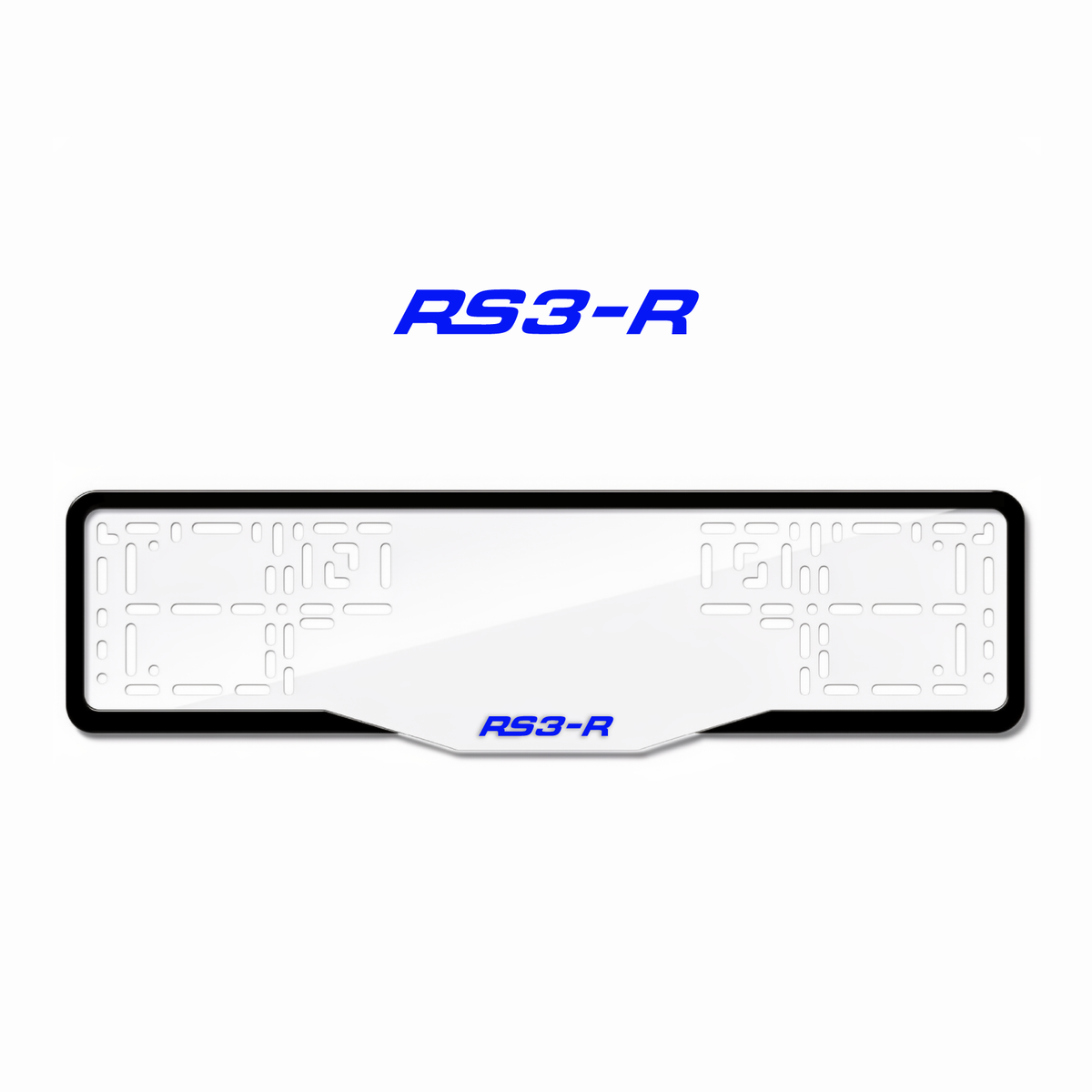 Cadres de plaque d'immatriculation RS3-R - Bleu - GLASS