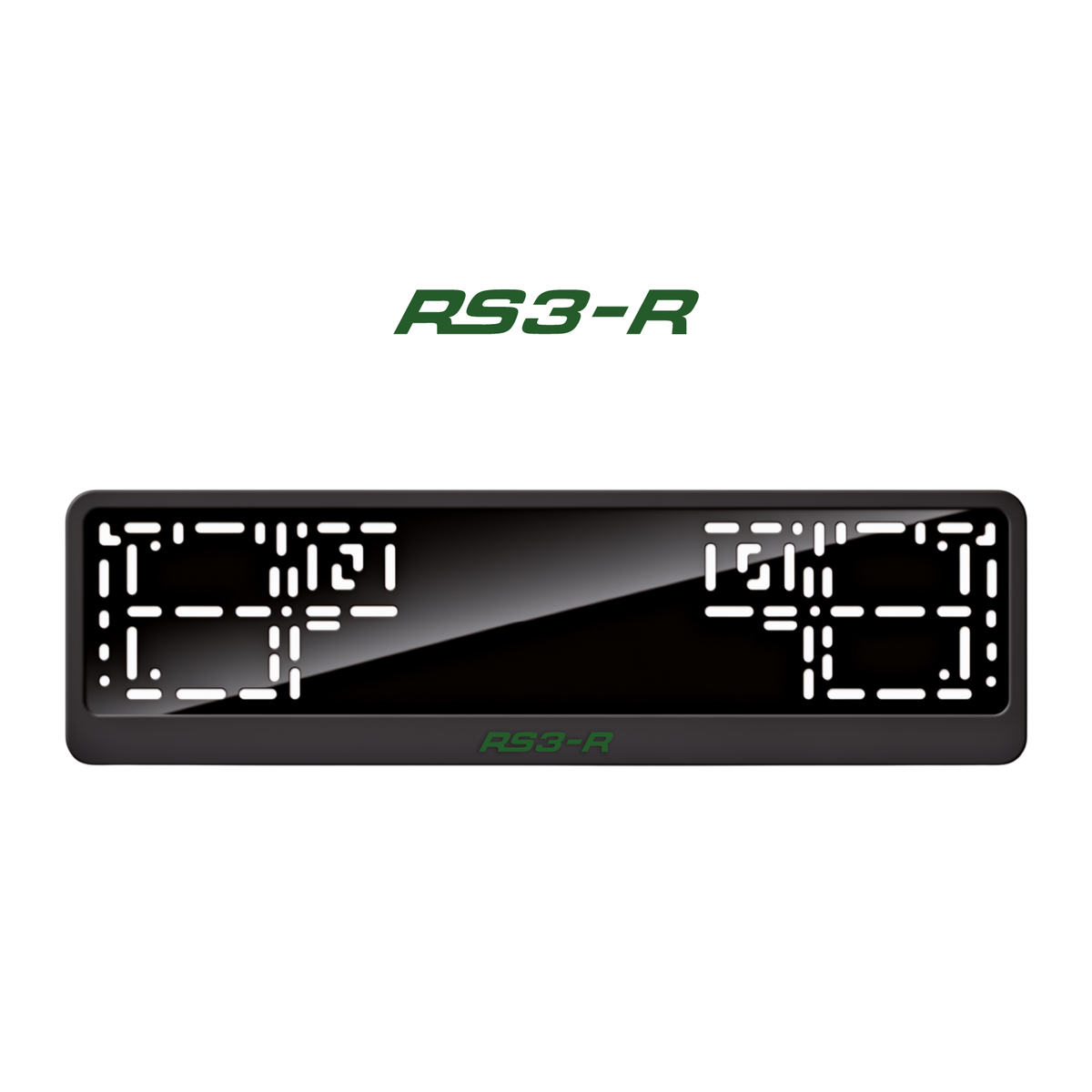 Cadres de plaque d'immatriculation RS3-R - Vert - CLASSIC