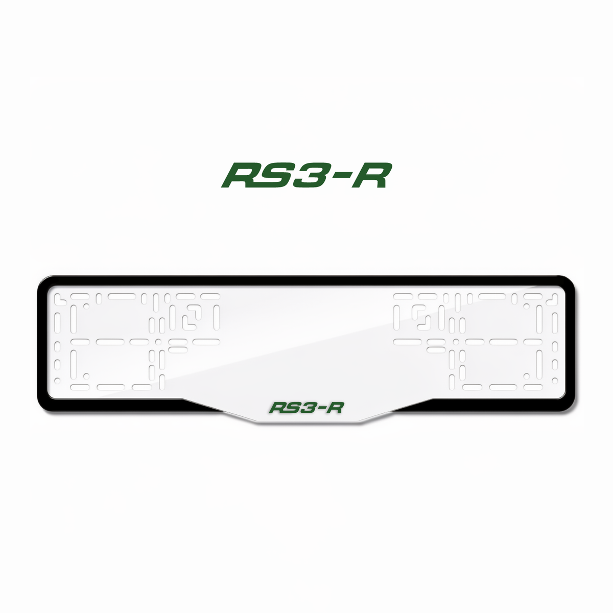Cadres de plaque d'immatriculation RS3-R - Vert - GLASS