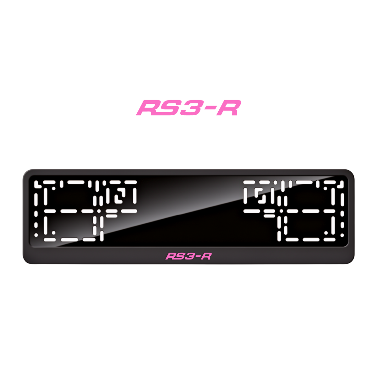 Cadres de plaque d'immatriculation RS3-R - Rose - CLASSIC