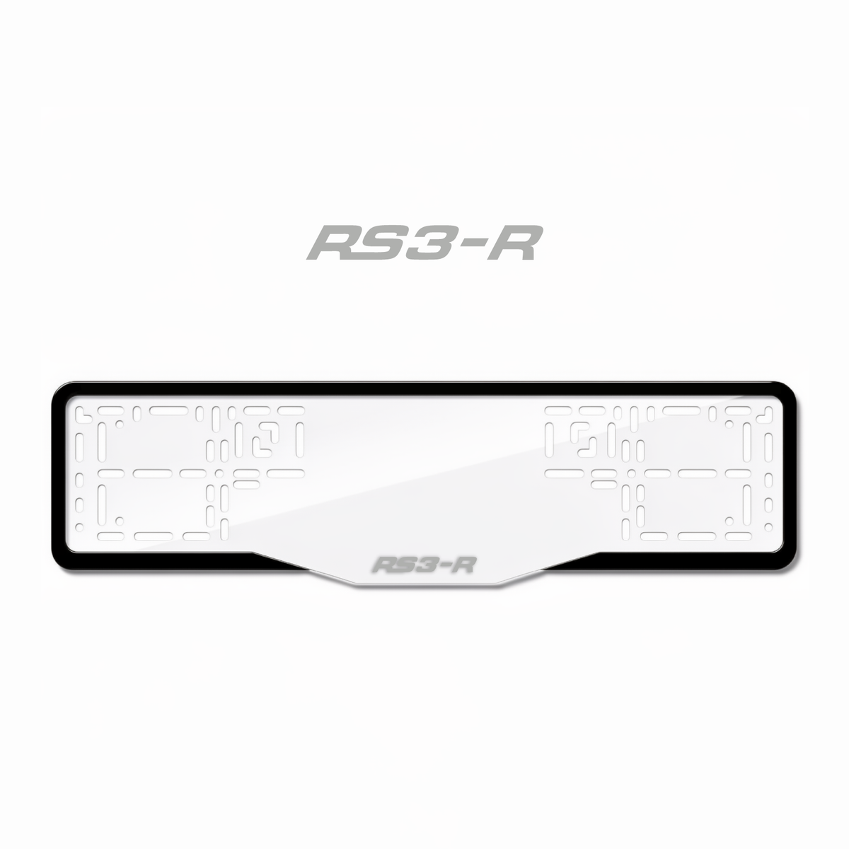 Cadres de plaque d'immatriculation RS3-R - Gris - GLASS