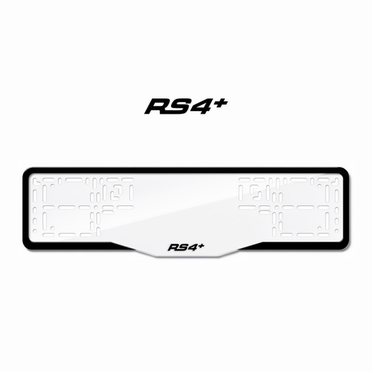 Cadres de plaque d'immatriculation RS4+ - Noir - GLASS